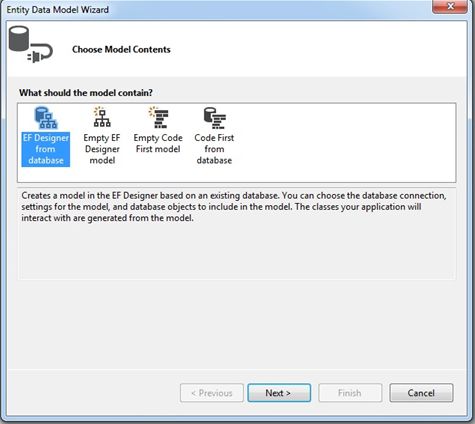 Entity Data Model Wizard